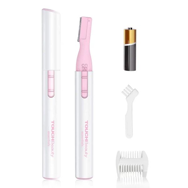 Clippers TouchBeauty Trimmer des sourcils portable pour femmes Couverture métallique Batterie Mini Electric Hair raser rose