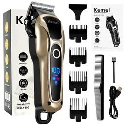 Clippers recortadores recortadores de pelo eléctrico Clipper afeitadora profesional barba barbero 0mm hombres máquina de corte para corte de pelo estilo 230928