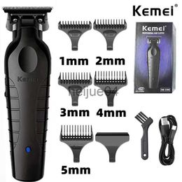 Clippers Trimmers Kemei 2299 Barbero Recortadora de cabello inalámbrica 0 mm Zero Gaped Carving Clipper Detailer Acabado eléctrico profesional Corte hine x0728