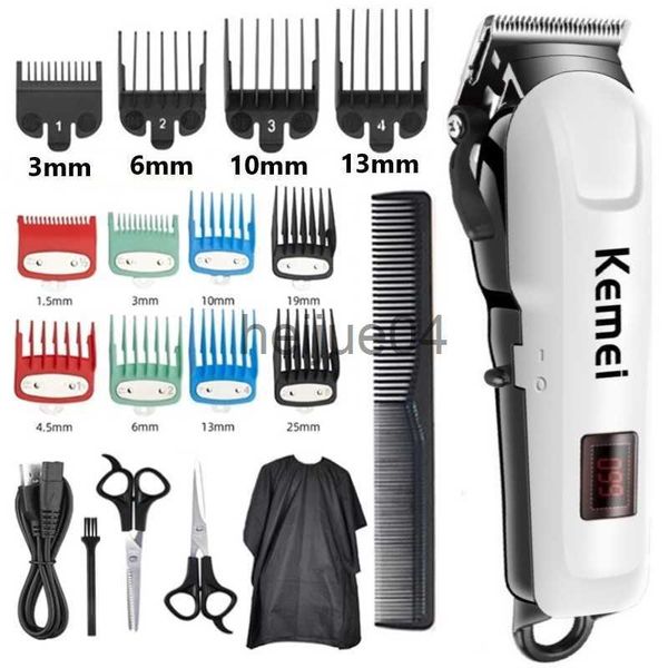 Tondeuses Tondeuses Kemei Tondeuse À Cheveux Électrique Coupe De Cheveux Hing Tondeuse Sans Fil Hommes Tondeuse Professionnelle Hine Rechargeable Coupe De Cheveux Barber 809A x0728