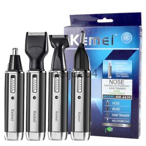 Clippers Trimmers Kemei Nose Hair Trimmer 4 en 1 Hair Clipper Safety Cuidado facial Nariz Hair Trimmer Fashion Electric Shaver Men's Care Shaver x0728