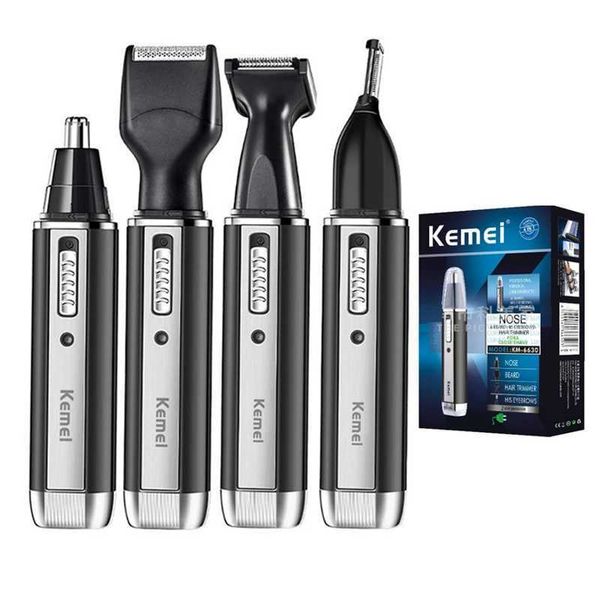 Recortadores de los Clippers Kemei Electricar Electricar todo en One Hair Crimmer para hombres Kit de aseo de barba Trimero Facial Cilatería Narestas para la oreja T240507