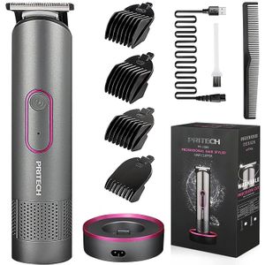 Clippers Trimmers Pritech Rechargeable Hair Clipper and Trimmer for Men Women Electric Shaver Razor Body Beard Barber Grooming Set 230619