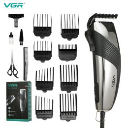 Clippers VGR Professional Hair Clipper Electric Men Trimmer Vintage Peage Style Machine 2M Cord Barber Clippers V121