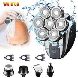 Clippers Wahfox New Men's Shaver Trimmer pour hommes Shaver Electric 7d Razor Indépendance Machine de coupe de cheveux humides et secs avec Clipper