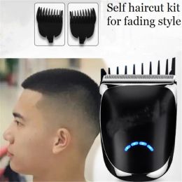 Clippers Washable Electric Self Hair Trimmer Selfcut Haircut Kit Fade Style Clipper pour les hommes Skull Bald Head Shaver Width Cutter Blade
