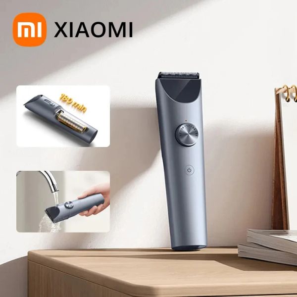 Clippers Xiaomi Mijia Hair Clippers 2 Tire sans fil coupe Titanium Blade Men Men de coiffure de rasage électrique Cutter Barber