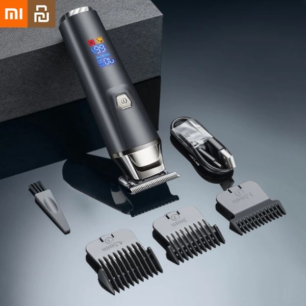 Clippers Xiaomi YouPin Hair Clipper Professional ELECTRICA CIRMER DIGITAL PANTALLA BARBER SALON CORTER Máquina Barba Shavers Razors