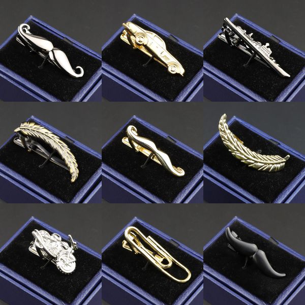Clips masculino clásico para hombres dorados metal de metal clip de zapatilla de zapatilla para bote de búho forma de hojas de la hoja de la hoja de la hoja de la hoja de la boda accesorios de fasshion
