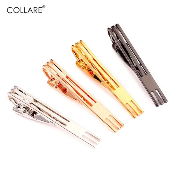 Clips Collare Tie Clip Facile Simple Design For Men Gold / Rose Gold / Black Color Tie Clips 4 Color Men Bijoux TC147