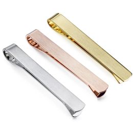 Clips Hawson Heren Tie Clips Fashion Bushed Nectrictie Bar Pin voor Skinny Tie Clamp Clasp Business Jewelry