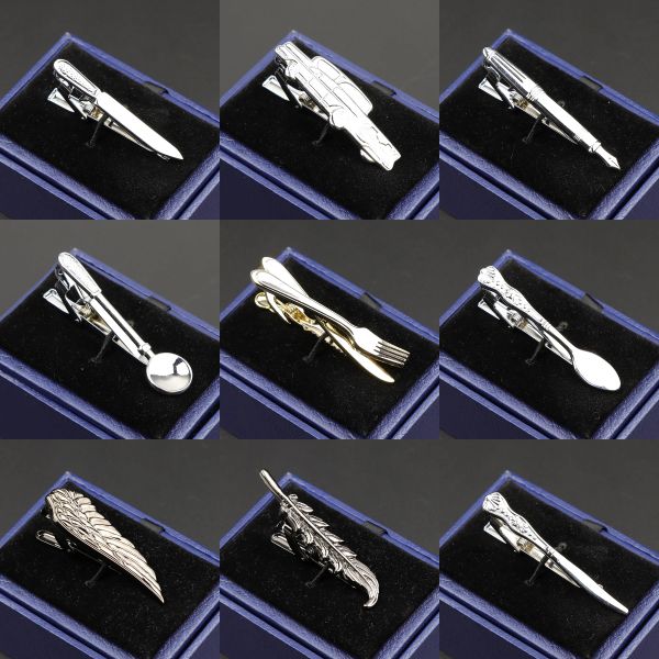 Clips Highend Mens Metal Tie Clip Clifte Couteau fourche de table de la vaisse