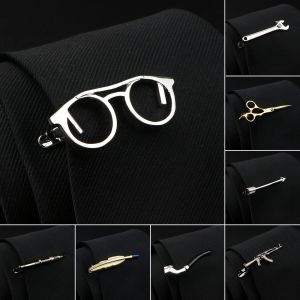 Clips Men's's Tie Clips 28 Designs Option Car Sexophone Lunets Forme Father Metal Tie Clip Clip Cravage Épingles Times en gros