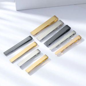 Clips Heren Roestvrij stalen toon Eenvoudige stropdas Copper Bar Clasp Money Clip Accessoires Clamp Pin Gifts For Men