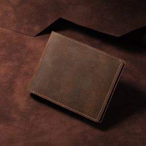 Clips Vintage Dolars Money Men's Wallet Clip Banknote Holders Leer Dunne gekke paarden Cowhide Clips Luxury man's Wallets Card Holder