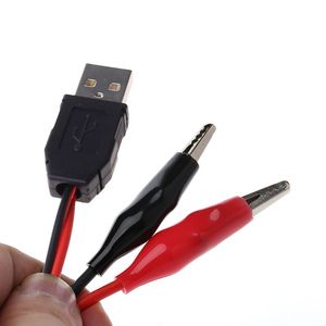 Clips met draadmannelijke USB -connectortestkabels voor krokodil