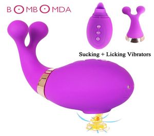 Clit Licker Vibrator Tepel Zuigen Clitoris Vagina Stimuleren Volwassen Seks Oraal Likken Pijpbeurt Tong Vibrerende Speeltjes voor Vrouwen Y4333042