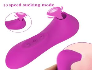Clit Sucker Vibromasseur Fellation Langue Vibrant Mamelon Sucer Sexe Oral Léchage Clitoris Vagin Stimulateur Sex Toy pour Femmes MX191228747105