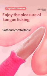 Clitorale en G-spot tong vibrator voor vrouwen tongen likken seks speelgoed 10 snelheid vaginale massage clitorale stimulator volwassen product