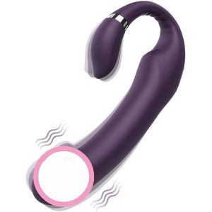 Vibrateur clitoridal G-spot avec chauffage, chauffeur à double vibration, stimulateur de vibratrice en forme de pénis 10 vibrations couple vibrateur avec 2 têtes de couple de couple imperméable