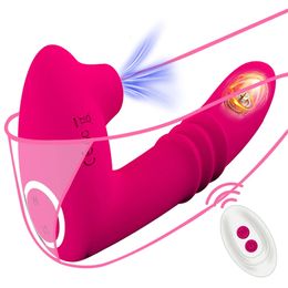 Clitoris Zuigen Vibrator Vrouwelijke Afstandsbediening Clit Sucker Clitoris Stimulator Echte Dildo Vibrerend Seksspeeltje Voor Vrouwen Volwassenen 18 240130