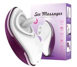 Klitoris Oral Saugen Stimulator Zunge Vibrator Nippel Sauger Heizung Lecken Vibratoren Erwachsene Sex Spielzeug Für Frauen Masturbator Y1905048649