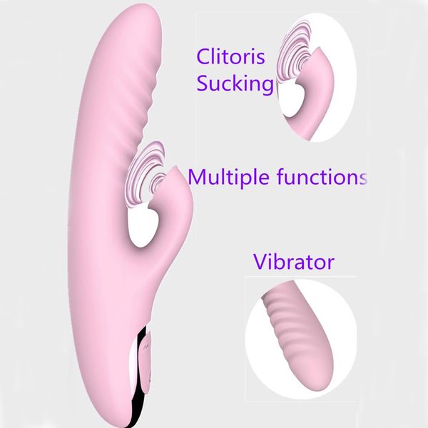 Vibromasseur de succion de Clitoris pour femmes, stimulateur de gode de point G à 12 vitesses, jouets sexuels rechargeables et étanches