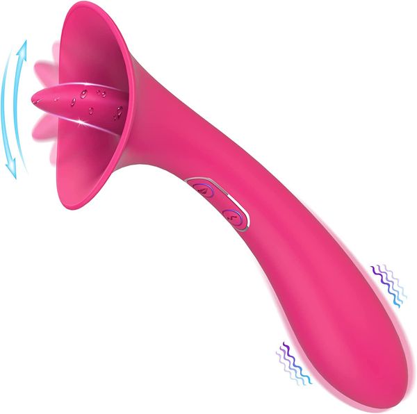 Clítoris vibrador lamiendo lengua g vibrador con estimulador de doble cara imitando beso francés sexo oral