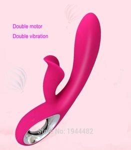 Vibrateur de clitorisG Spot vibrateur baguette magique poupées de sexe pour les femmes gode langue vibrante jouet sexuel double moteur 9 vitesses USB charge 3317237