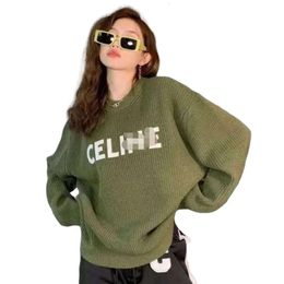 CLNE pull créateur de mode femmes nouvelle lettre Simple ample col rond Style âge réduit tricoté sueur automne/hiver nouveau