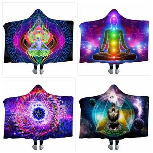 Capa Manta Con capucha Engrosamiento Terciopelo Felpa Sherpa Mantas Una siesta Familia para niños 8 colores WLL-YSY12Q