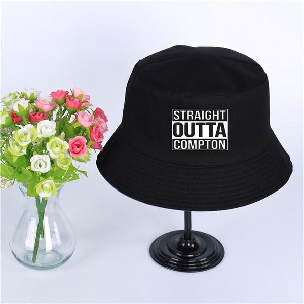 Cloches Straight Outta Compton Chapeau d'été Femmes Hommes Panama Seau Design Plat Pare-Soleil Pêche Fisherman348I