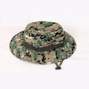 Cloches chapeau de soleil Panama seau rabat respirant Boonie Multicam népalais Camouflage chapeaux pêche en plein air large bord