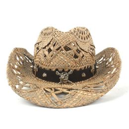 Cloches Womem Mannen Stro Western Cowboy Cowgirl Hombre Sombrero Cap Handwerk Weave Badmeester Hoeden Drop1773