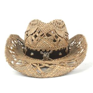 Cloches femmes hommes paille Western Cowboy Cowgirl Hombre Sombrero casquette travail manuel armure sauveteur chapeaux Drop6466129255K