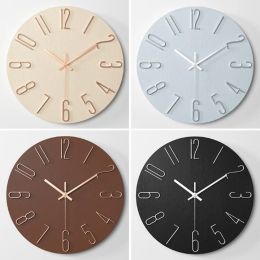 Relojes de 12 pulgadas Reloj de pared sin ticking, reloj de decoración de estilo moderno para casa, oficina, escuela, cocina, dormitorio, sala de estar (muchos colores)