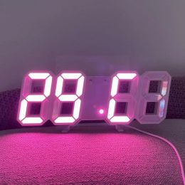 Horloges 3D LED Digital Alarm réveil