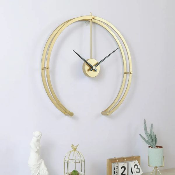 Horloges 60 cm Nordic Light Luxury Home Decoration Clock Mur