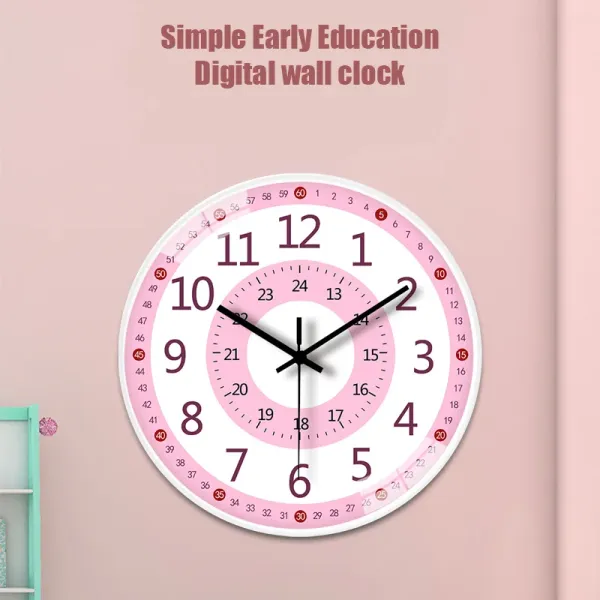 Horloges 8 pouces Horloge murale silencieuse pour l'horloge d'enseignement des étudiants pour les salles de classe