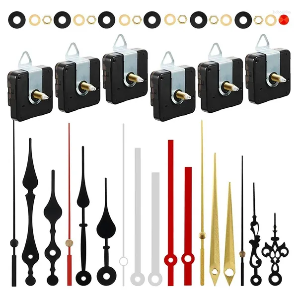 Accessoires Clocks 12 PCS MELLEMENT MECHEMENT DE MOTION D'HORCE DIY MOTEUR DE PARTIE DE RÉPOSITION DIY KIT MOTEUR PART avec différentes mains