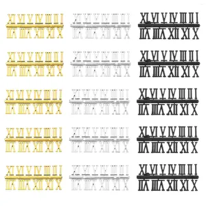 Accessoires d'horloges 15 ensembles, plaque d'immatriculation d'horloge romaine pour numéros numériques tricolores, chiffres muraux en plastique