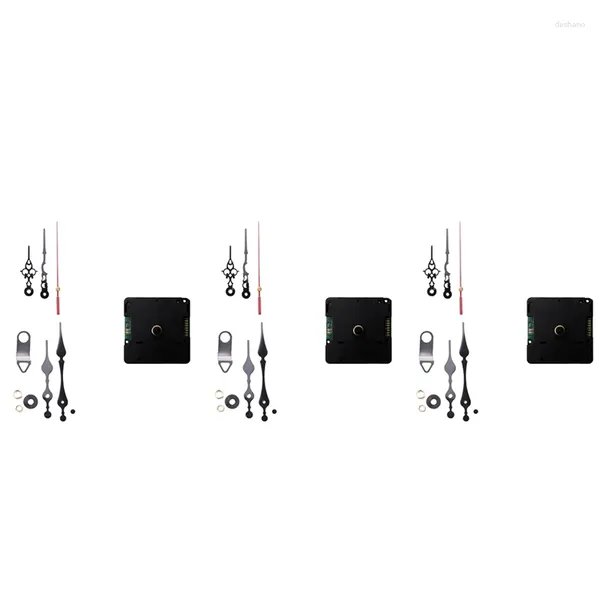 Horloges Accessoires 3x Radio contrôlée Mécanisme de mouvement d'horloge de bricolage silencieux Kit de signal allemand DCF avec 2 sets Replaying Repair Remplacement