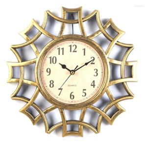 Horloges Accessoires Résumé Corloge murale nordique Vintage Nombre Nombre géométrique Quartz Mordern Home Design Supplies Decorative Gold