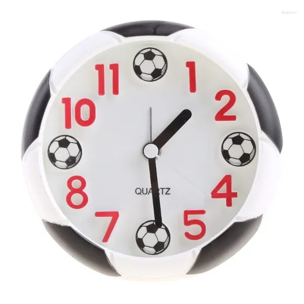 Horloges Accessoires Horloge analogique pour alarme ronde créative Football Kid Childre