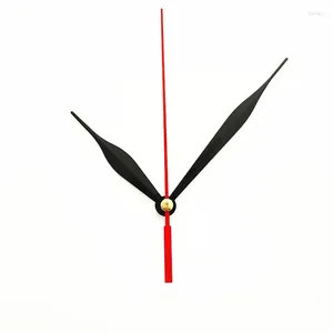 Klokkenaccessoires Zwart metalen quartz uurwerkmechanisme Pijlen met rode secondewijzer voor doe-het-zelf uw muurhanden