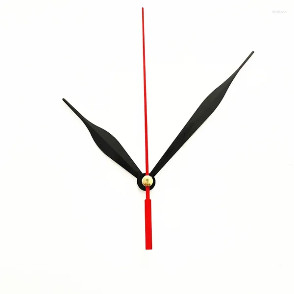 Accessoires d'horloges à Quartz en métal noir, mécanisme de mouvement, flèches avec seconde main rouge pour bricolage de vos mains murales