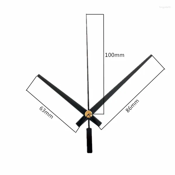 Horloges Accessoires Fantaisie Noir Horloge Main Métal Cucoklock Montre Flèches Mouvement Pièce Mécanique Montres Murales Fabricants Radio Décors