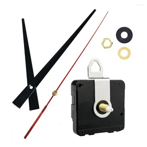 Accessoires d'horloges Mécanisme de mouvement d'horloge à arbre long, batterie silencieuse, horloge à quartz avec mains et cintre pour kits de réparation murale DIY