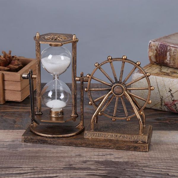 Horloges Accessoires Autre Vintage Grande Roue Sablier Beau Bureau Exquis Verre De Sable Décor Pour Le Bureau À Domicile