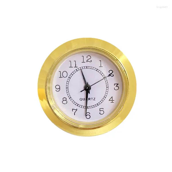 Accesorios para relojes Reloj de inserción redonda, mecanismo de movimiento de cuarzo incorporado de 38MM, ajuste/inserción de adorno dorado, cabezal DIY